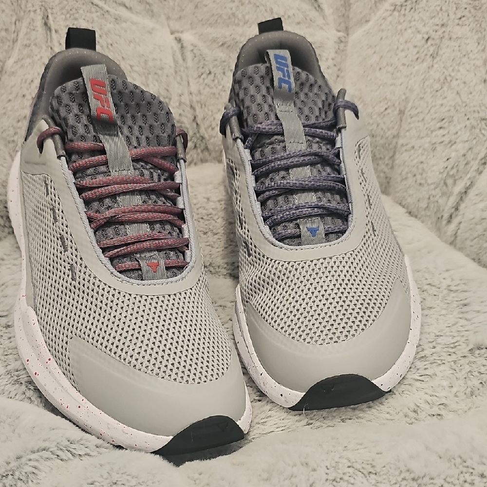 UFC Under Armour Project Rock BSR 5 Training Shoes - Gray/White Mens 12 Women